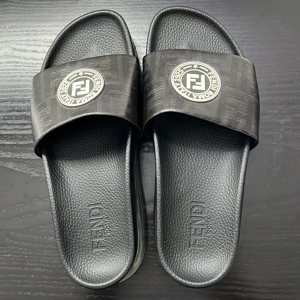 Authentic Fendi Ff Monogrammed Men’s Slides - image 5